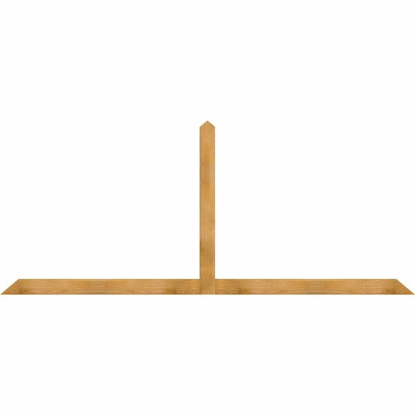 Ekena Millwork Portland Rough Sawn Timber Gable Bracket, Western Red Cedar, 108"W x 45"H x 2"D x 4"F, 10/12 Pitch GBW108X45X0204POR00RWR - main